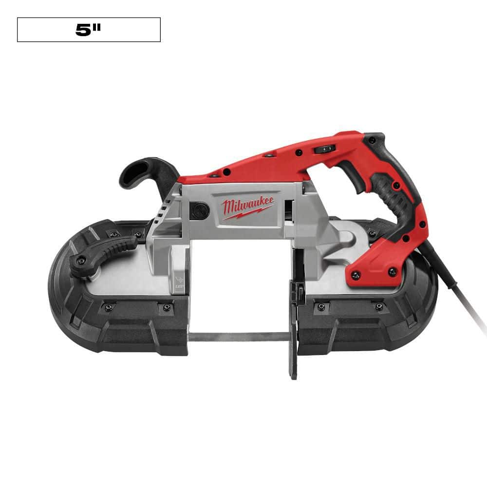 Milwaukee 11 Amp Deep Cut Variable Speed Portable Band Saw, 5 in. x 5 in. Capacity
