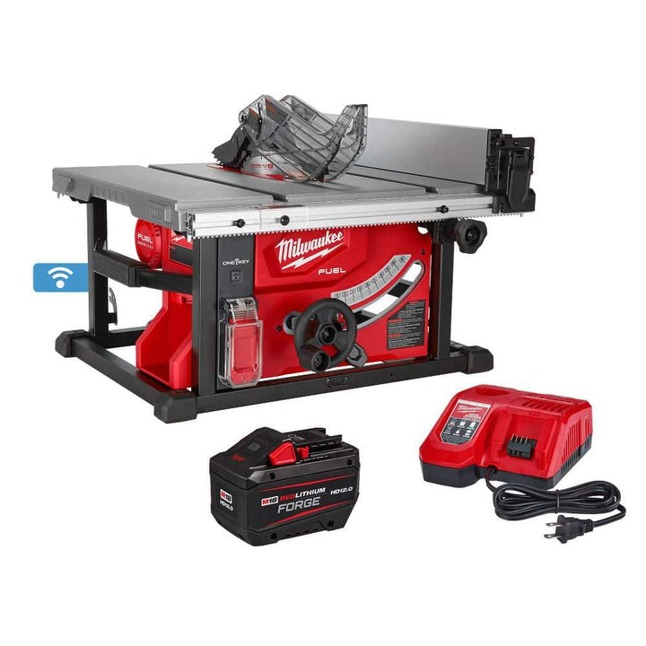 Milwaukee M18 FUEL ONE-KEY 18V Brushless Cordless 8-1/4 in. Table Saw Kit with (1) 12.0Ah Battery & Rapid Charger