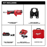 Milwaukee M18 18V Lithium-Ion Cordless FORCE LOGIC 600 MCM Crimper Kit with (2) 2.0Ah Batteries, Charger & Hard Case