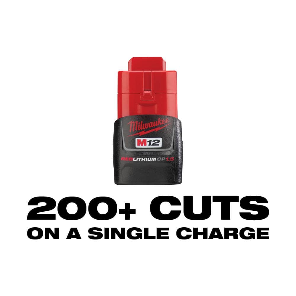 Milwaukee M12 12-Volt Lithium-Ion Cordless PVC Shear Kit with 1000-Lumen M12 ROVER Flood Light