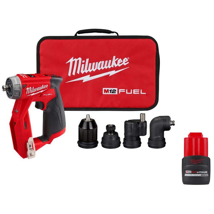 Milwaukee M12 FUEL 12-Volt 3/8 in. 4-in-1 Installation Brushless Cordless Drill/Driver with Free M12 2.0Ah Battery