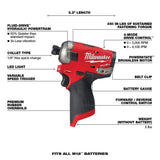 Milwaukee M12 FUEL 12-Volt Brushless Cordless 4-in-1 Installation 3/8 in. Drill Driver & SURGE Impact Driver Combo Kit