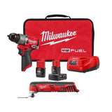 Milwaukee M12 FUEL 12-Volt Lithium-Ion Brushless Cordless 1/2 in. Drill/Driver Kit with M12 Oscillating Multi-Tool, 2 Batteries & Charger