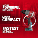 Milwaukee M12 FUEL 12-Volt Cordless Lithium-Ion Brushless 1/2 in. Drill Driver Kit with SHOCKWAVE Titanium Drill Bit Set