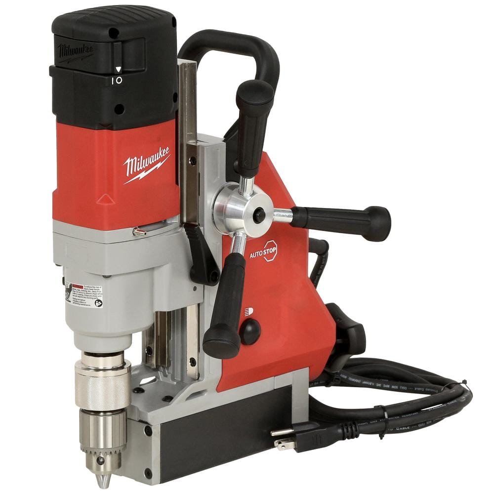 Milwaukee 13 Amp 1-5/8 in. Magnetic Drill Kit, 2-Speed, Permanent Magnet Base