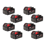 Milwaukee M18 18-Volt REDLITHIUM XC3.0 Extended Capacity Battery Pack (8-Pack)