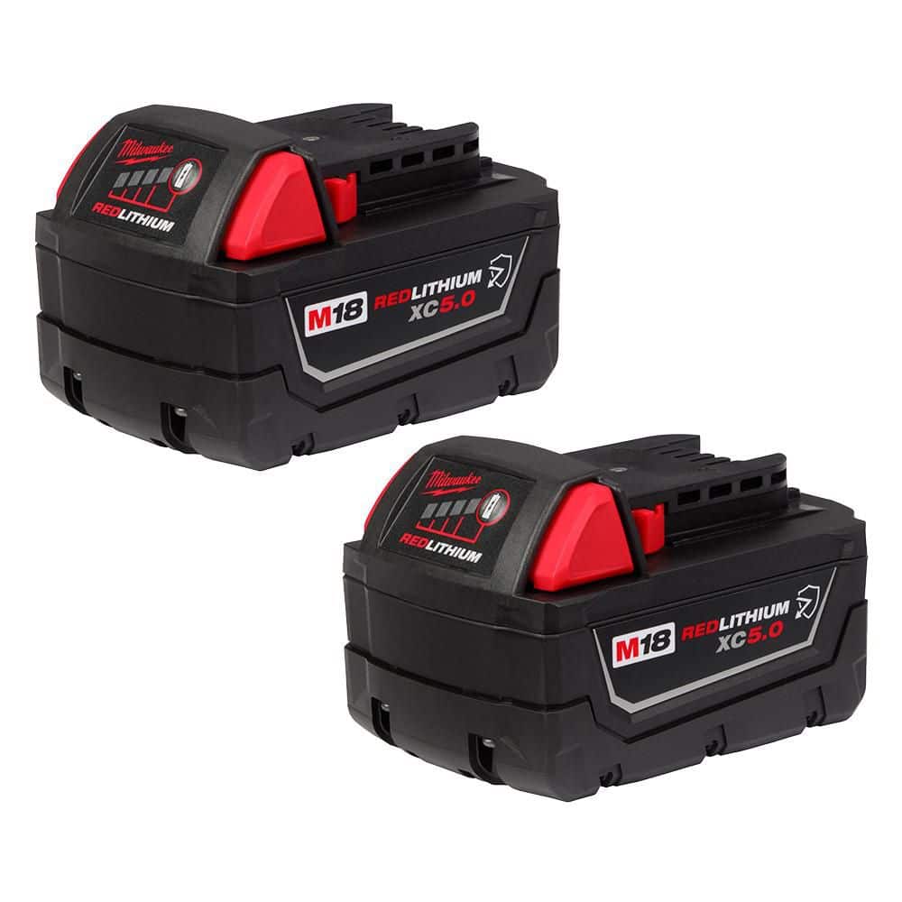 Milwaukee M18 18-Volt REDLITHIUM XC 5.0Ah Extended Capacity Battery Pack, 4-Pack