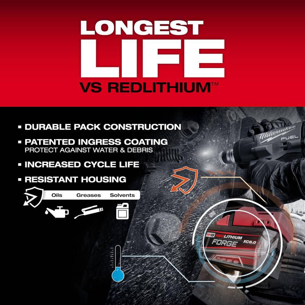Milwaukee M18 18V Lithium-Ion REDLITHIUM FORGE XC6.0 Battery Pack (6-Pack)