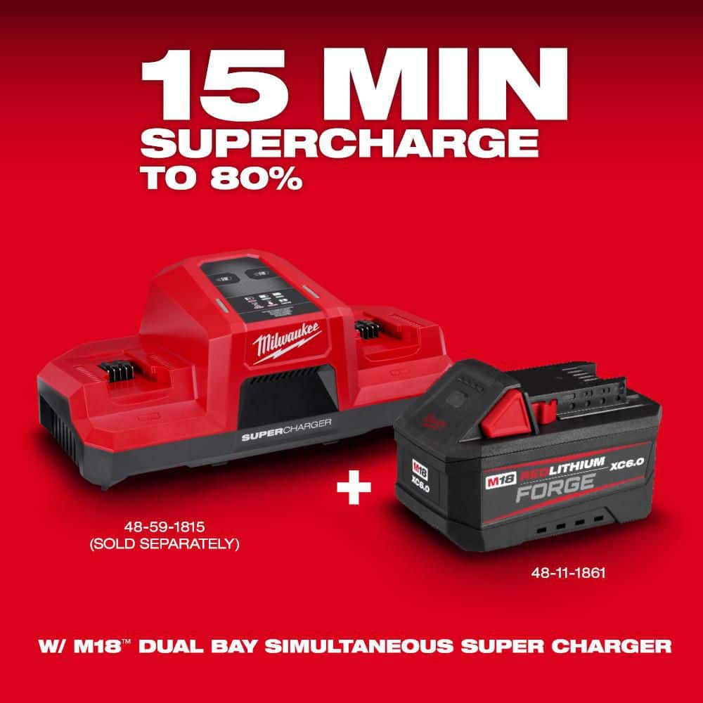 Milwaukee M18 18V Lithium-Ion REDLITHIUM FORGE XC6.0 Battery Pack