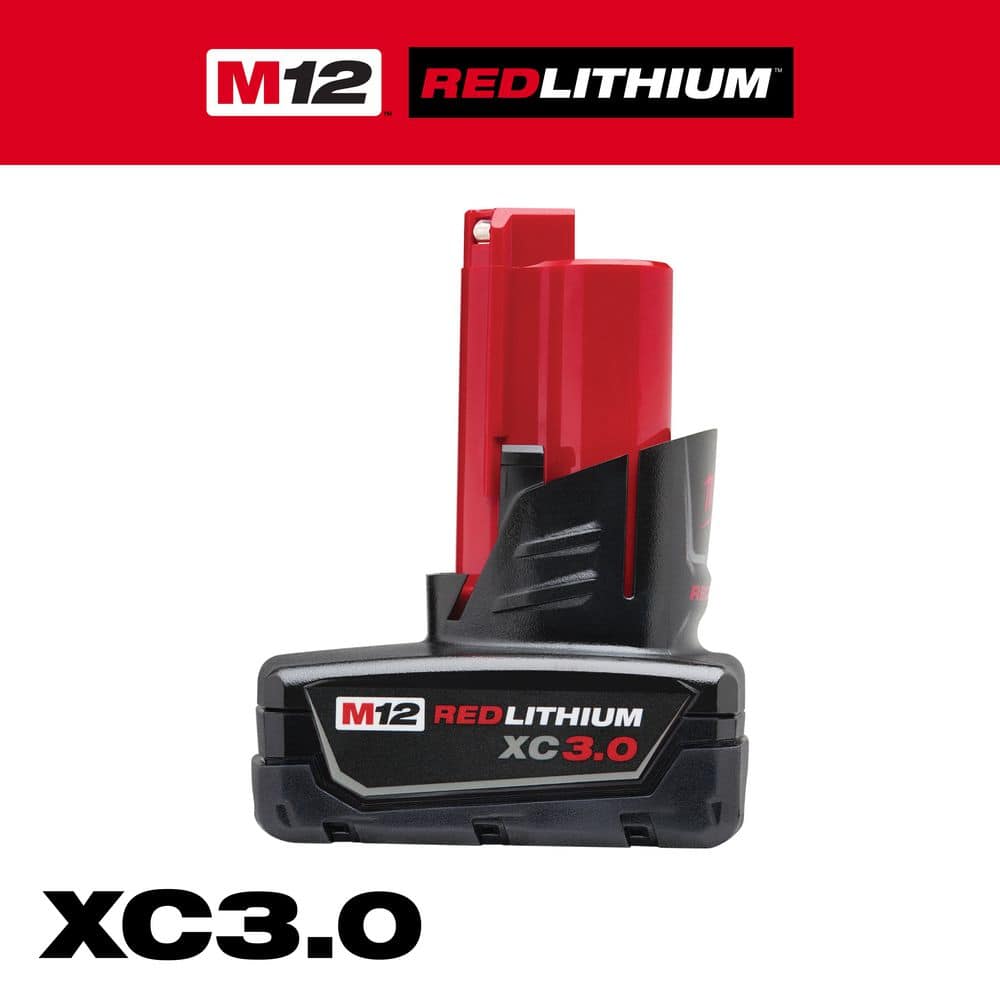 Milwaukee M12 12-Volt REDLITHIUM XC 3.0Ah Extended-Capacity Battery Pack (48-11-2402)