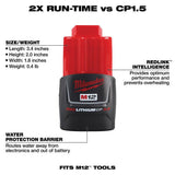 Milwaukee M12 12-Volt REDLITHIUM Compact Battery Pack CP3.0 (3.0Ah)