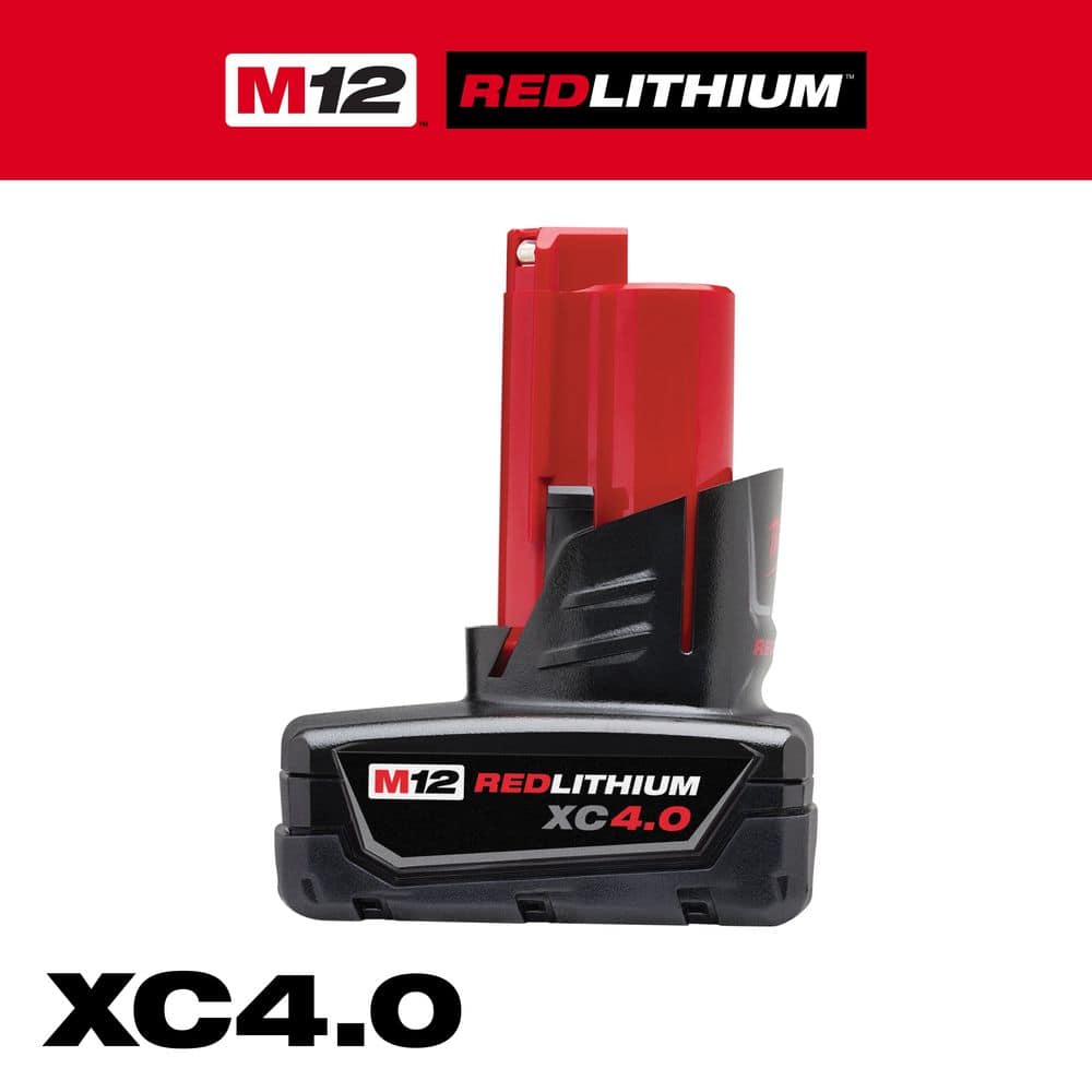 Milwaukee M12 12-Volt REDLITHIUM XC 4.0Ah Extended Capacity Battery Pack (48-11-2440)