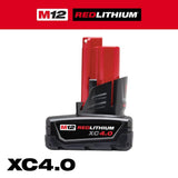 Milwaukee M12 12-Volt REDLITHIUM XC 4.0Ah Extended Capacity Battery Pack (48-11-2440)