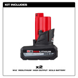 Milwaukee M12 12-Volt REDLITHIUM High Output XC5.0 Battery Pack (5.0Ah) – 3-Pack