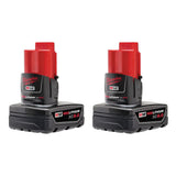 Milwaukee M12 12-Volt Lithium-Ion REDLITHIUM XC6.0 Extended Capacity Battery Pack, 6.0Ah (2-Pack)