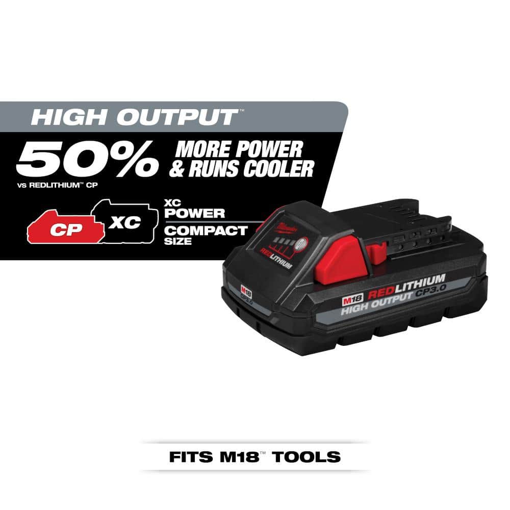 Milwaukee M12 and M18 12-Volt/18-Volt Lithium-Ion Multi-Voltage Super Charger Battery Charger with 3.0Ah Battery Pack (2-Pack)