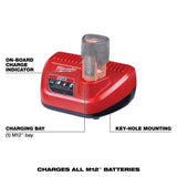 Milwaukee M12 12-Volt REDLITHIUM CP2.0 Battery and Charger Starter Kit (2.0Ah)
