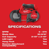 Milwaukee M12 FUEL 12-Volt Lithium-Ion Cordless Oscillating Multi-Tool and M12 FUEL Compact Band Saw with Battery and Charger