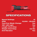 Milwaukee M12 FUEL 12-Volt Lithium-Ion Cordless Oscillating Multi-Tool and M12 FUEL Compact Band Saw with Battery and Charger