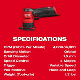 Milwaukee M12 FUEL 12-Volt Lithium-Ion Brushless Cordless Detail Sander & M12 FUEL 1/4 in. Hex Impact Driver w/Battery & Charger