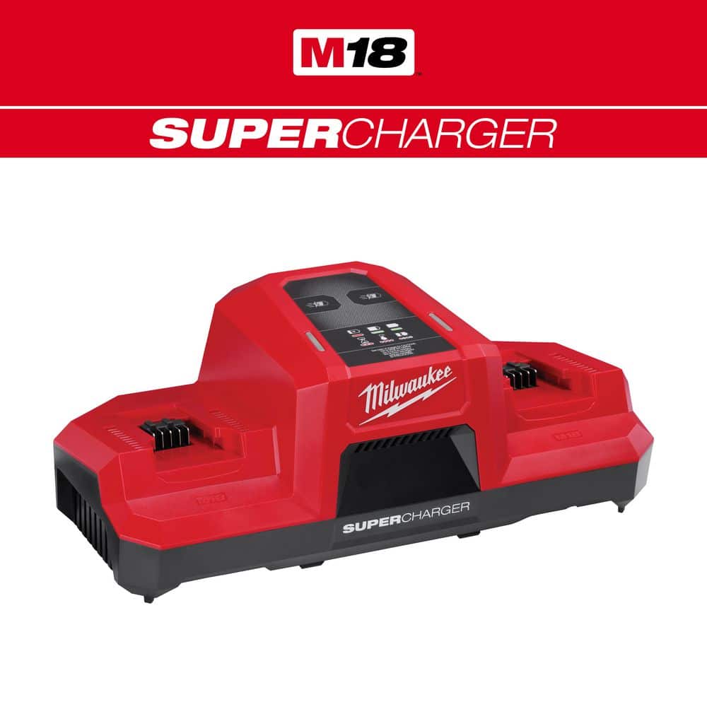 Milwaukee M18 18V Dual Bay Simultaneous Super Charger with 4-Point Mounting