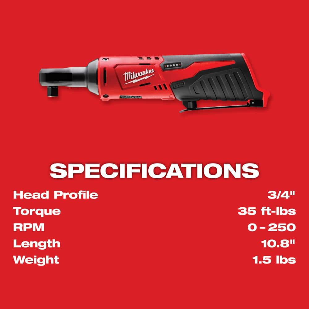 Milwaukee M12 FUEL 12V Lithium-Ion Brushless Cordless 1/4 in. Right Angle Die Grinder/Ratchet/Cut Off Saw Combo Kit
