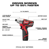 Milwaukee M12 12V Lithium-Ion Cordless Drill/Driver & Impact Driver Combo Kit with Two 1.5Ah Batteries, Charger, Bag and M12 Grease Gun