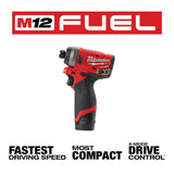 Milwaukee M12 FUEL 12V Brushless Cordless HACKZALL + 1/4 in. Impact Driver Combo Kit (2-Tool) with 2 Batteries, Charger & Bag, Model 2593-22