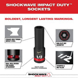 Milwaukee M12/M18 12/18V Li-Ion Cordless 3/8 in. Ratchet & 1/2 in. Brushless Impact Wrench Combo Kit with 19‑Piece 1/2 in. Drive SAE Deep Socket Set