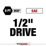 Milwaukee M12/M18 12/18V Li-Ion Cordless 3/8 in. Ratchet & 1/2 in. Brushless Impact Wrench Combo Kit with 19‑Piece 1/2 in. Drive SAE Deep Socket Set