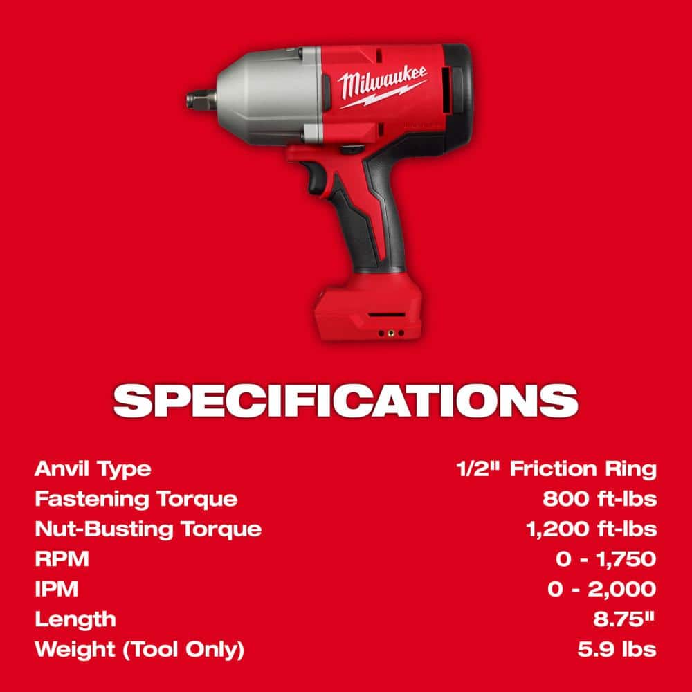 Milwaukee M12/M18 12/18V Li-Ion Cordless 3/8 in. Ratchet & 1/2 in. Brushless Impact Wrench Combo Kit with 19‑Piece 1/2 in. Drive SAE Deep Socket Set