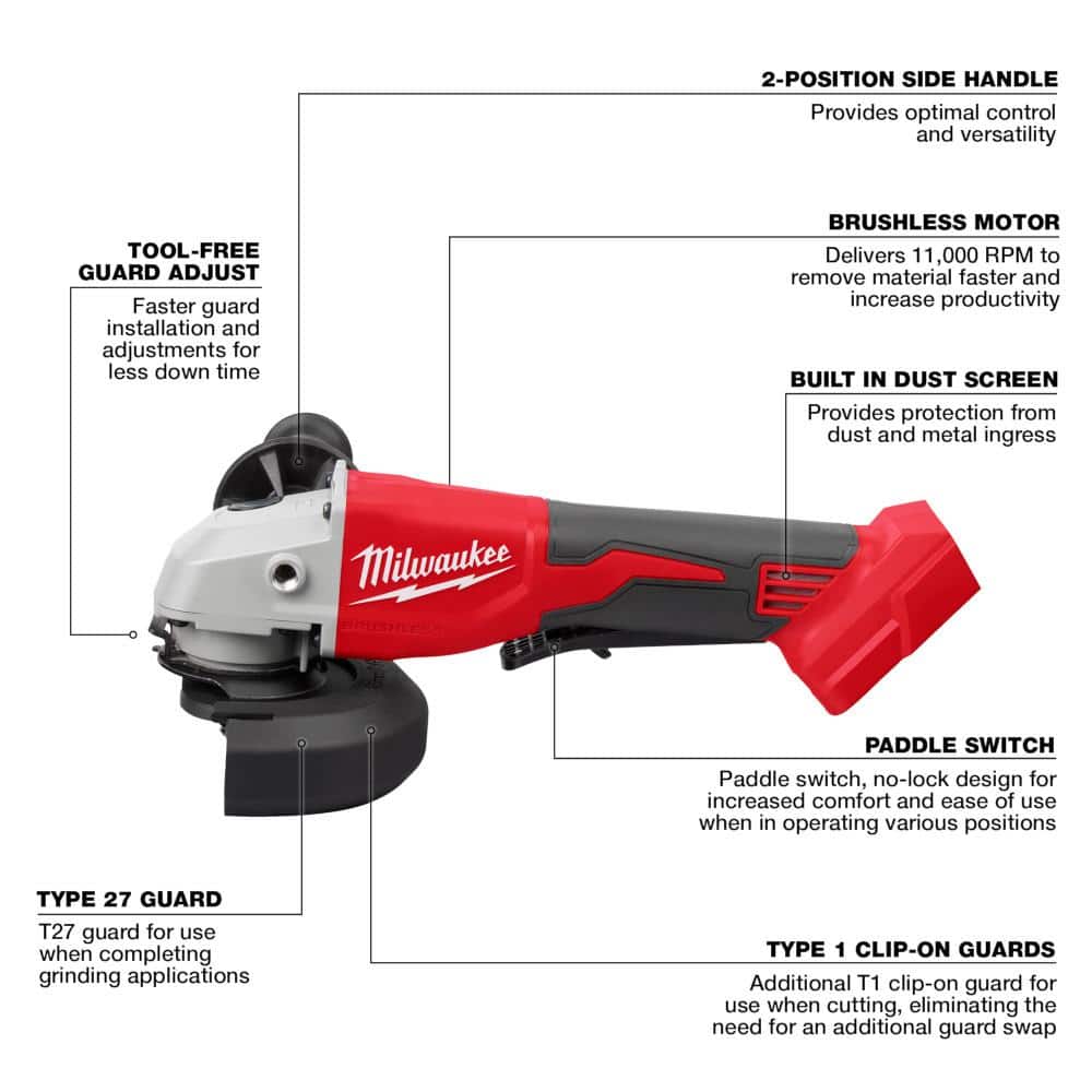 Milwaukee M18 18V Lithium‑Ion Cordless Combo Kit (9‑Tool) with (2) Batteries, Charger & Shockwave Red Helix Titanium Drill Bit Set (15‑Piece)