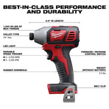 Milwaukee M18 18V Lithium‑Ion Cordless 7‑Tool Combo Kit w/2 XC3.0 Batteries, M12/M18 Charger & 25‑Pc Screwdriver Bit Set
