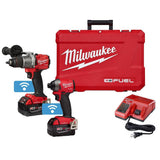 Milwaukee M18 FUEL ONE-KEY 18-Volt Brushless Cordless Hammer Drill & Impact Driver Combo Kit with Two 5.0Ah Batteries, Charger & Case (Model 2996-22)