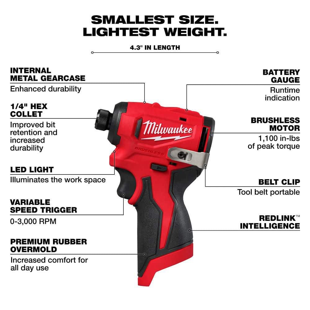 Milwaukee M12 12V Lithium-Ion Cordless Drill Driver/Impact Combo Kit (2-Tool) with M12 3/8 in. Right Angle Drill
