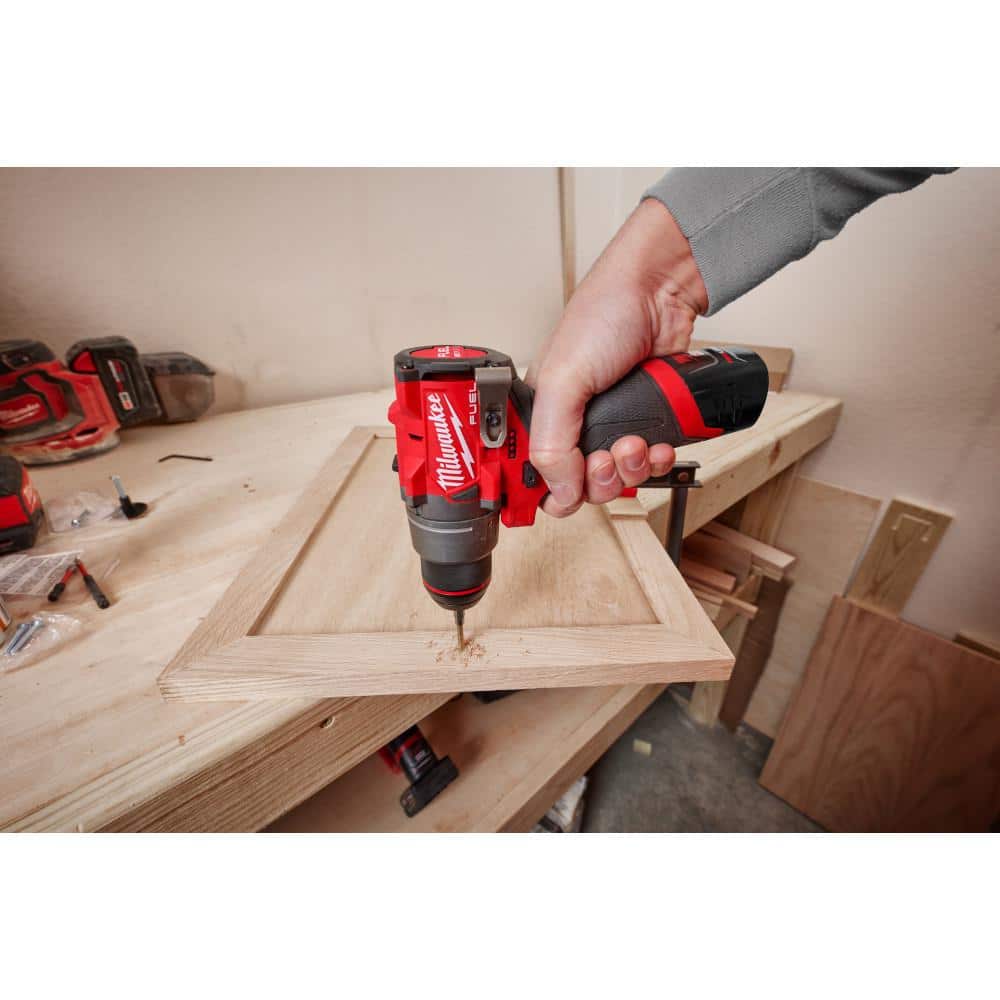 Milwaukee M12 FUEL 12-Volt Lithium-Ion Brushless Cordless Hammer Drill and Impact Driver Combo Kit (2-Tool) with Rotary Tool