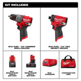 Milwaukee M12 FUEL 12-Volt Brushless Cordless Hammer Drill & Impact Driver Combo Kit (2-Tool) with Cut-Off Saw