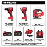 Milwaukee M18 18-Volt Lithium-Ion Brushless Cordless Compact Hammer Drill/Impact 2-Tool Combo Kit with 2 Batteries and M18 FUEL Jig Saw