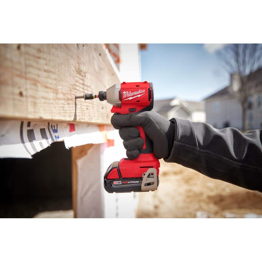 Milwaukee M18 18-Volt Lith-Ion Brushless Cordless Compact Hammer Drill/Impact Combo Kit w/2 Batteries & M18 FUEL Impact Driver