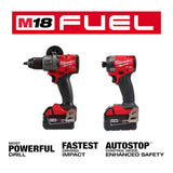 Milwaukee M18 FUEL 18V Brushless Cordless Hammer Drill & Impact Driver Combo Kit (2-Tool) with Compact Bandsaw