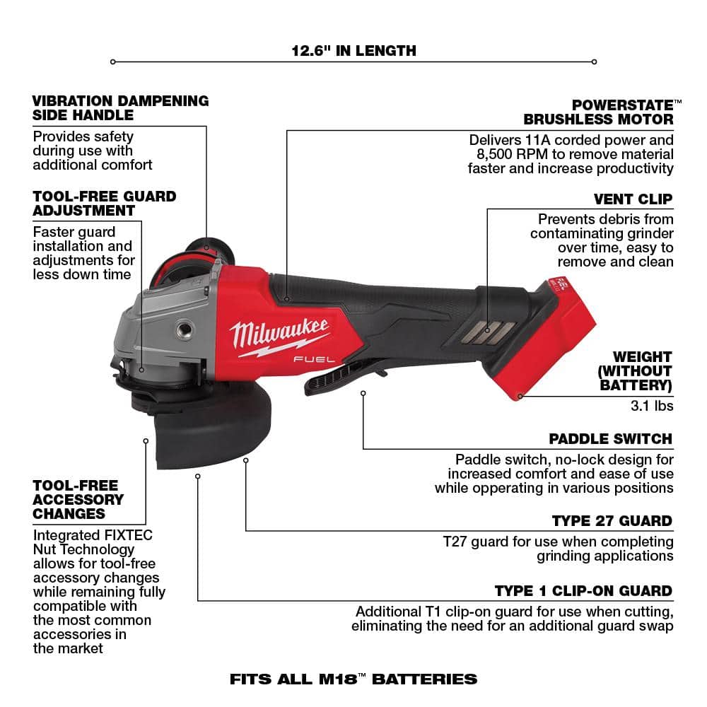 Milwaukee M18 FUEL 18V Lithium‑Ion Brushless Cordless Combo Kit with 18‑Ga Brad Nailer & Jig Saw (9‑Tool)