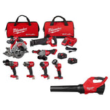 Milwaukee M18 FUEL 18V Lithium-Ion Brushless Cordless Combo Kit (7-Tool) with M18 FUEL Blower, 3697-27-3017-20