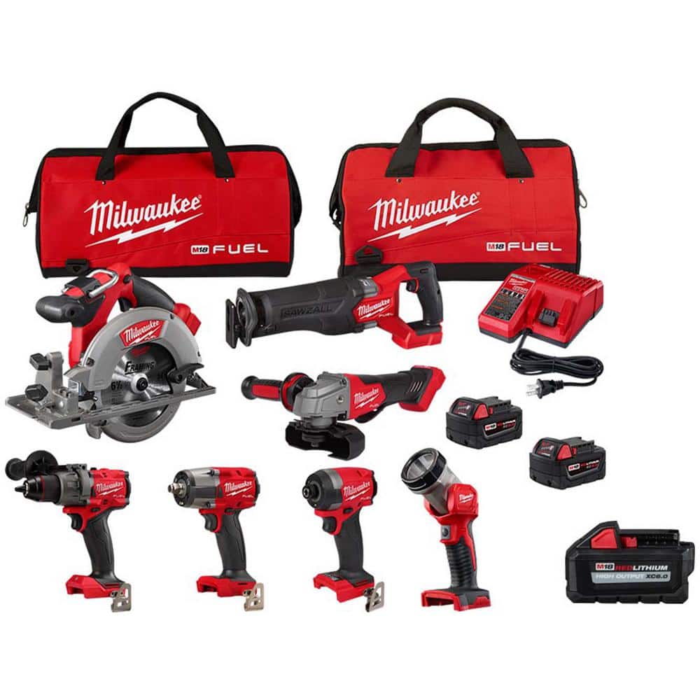 Milwaukee M18 FUEL 18-Volt Lithium-Ion Brushless Cordless Combo Kit (7-Tool) w/(3) Batteries