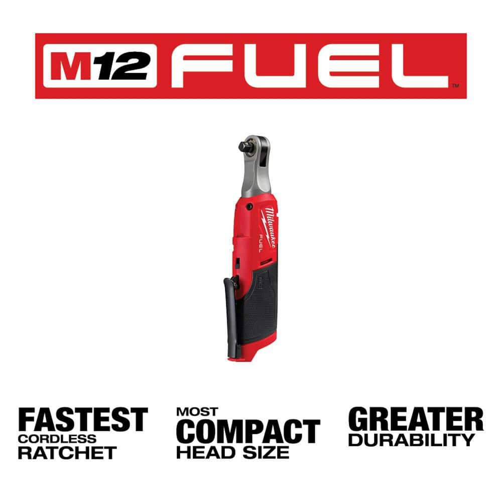 Milwaukee M18 FUEL 18V Mid‑Torque 1/2 in. Impact Wrench & M12 FUEL 3/8 in. High‑Speed Ratchet Combo Kit (Batteries & Charger)