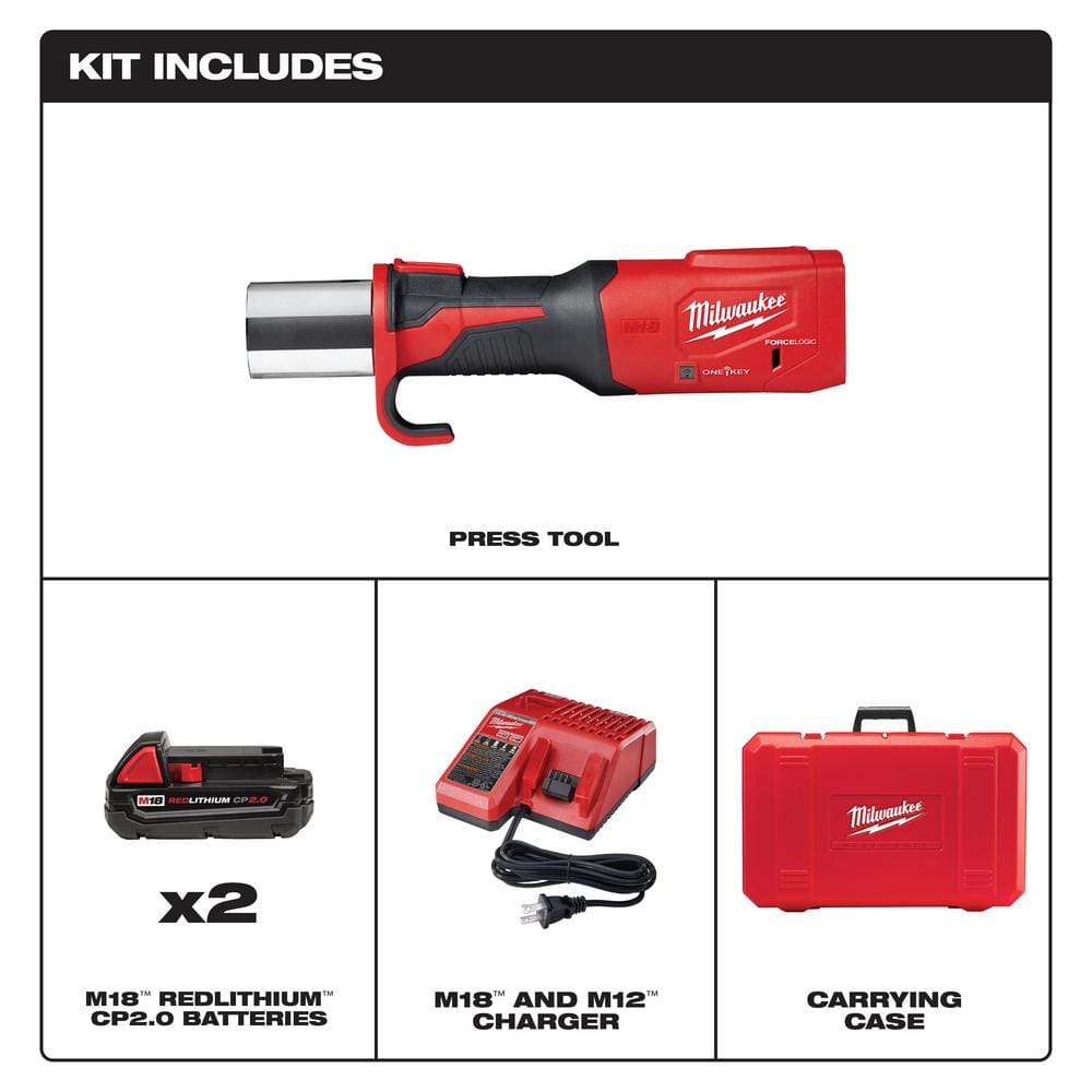 Milwaukee M18 18-Volt Lithium-Ion Brushless Cordless FORCE LOGIC Press Tool with ONE-KEY (Tool-Only)