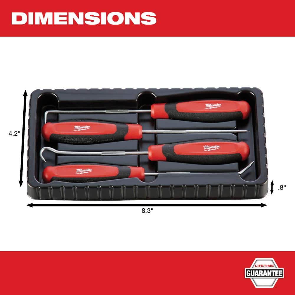 Milwaukee Pry Bar Set with Hook and Pick Set, 8-Piece (48-22-9214/48-22-9215)