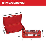 Milwaukee 1/4 in. Drive SAE/Metric Ratchet & Socket Mechanics Tool Set with 9 in. Extended Ratchet (51-Piece)