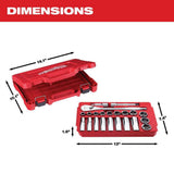 Milwaukee 1/2 in. and 1/4 in. Drive SAE/Metric Ratchet & Socket Mechanics Tool Set, 72-Piece