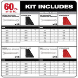 Milwaukee Mechanics Tool Set, 191-Piece (SAE & Metric) with 1/4 in. and 3/8 in. Drives