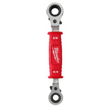 Milwaukee Lineman's 4-in-1 Insulated Ratcheting Box Wrench, 1/2, 9/16, 5/8, 3/4 SAE